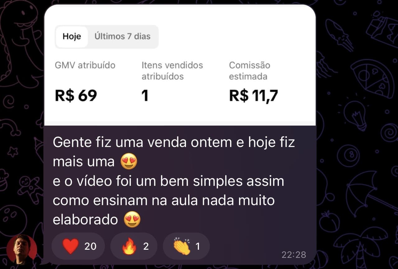 Captura de resultado de aluno fornecida pelo produtor