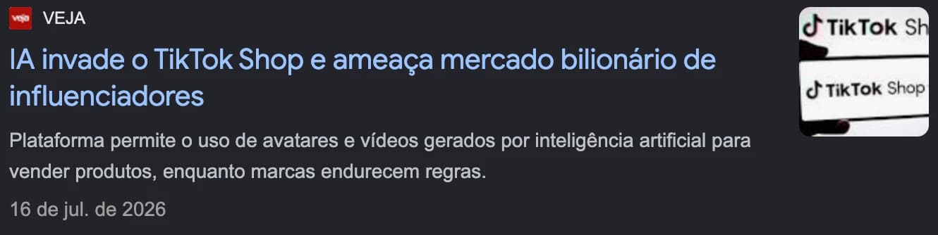 Manchete da VEJA: IA invade o TikTok Shop e ameaça mercado bilionário de influenciadores